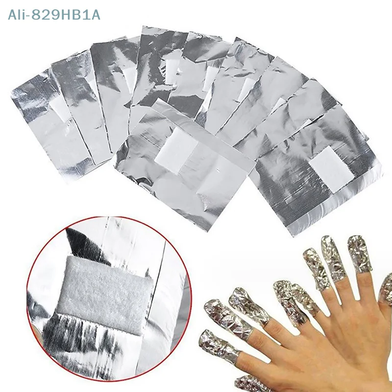 50/100 sztuk/worek folia aluminiowa Nail Art Soak Off polski zmywacz do paznokci okłady ręcznik do paznokci zmywacz do żelu narzędzie do Manicure