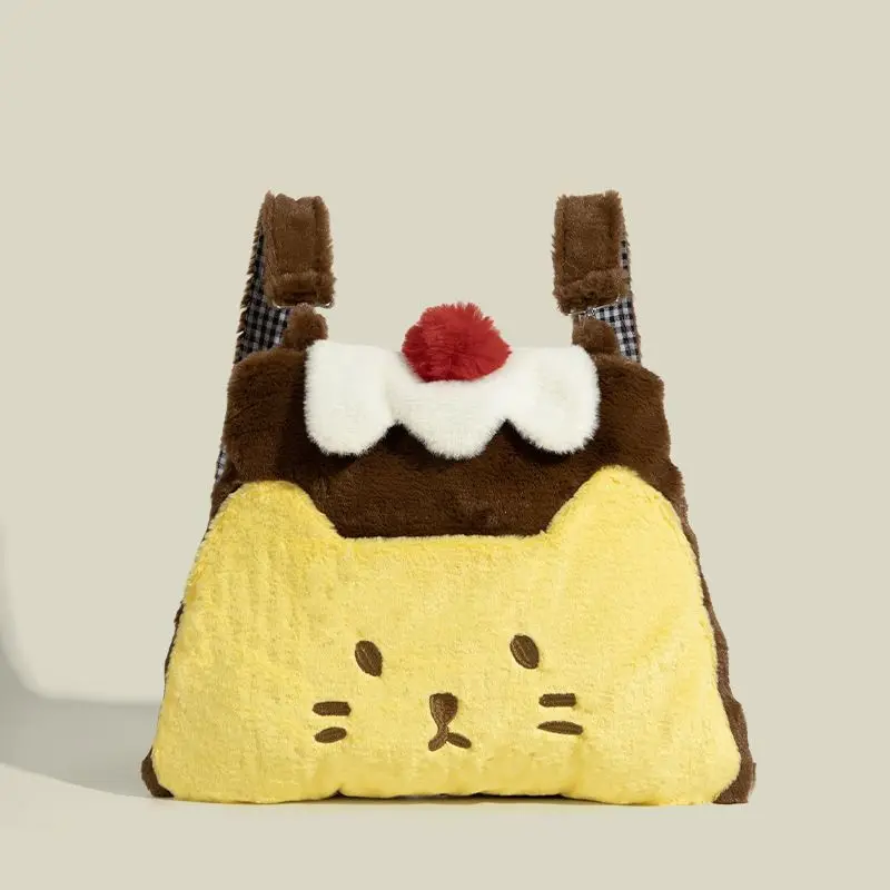 Japanese Lolita Style Backpack Kawaii Sweet Plush Contrasting Color Large-capacity Shoulder Bag Women's Daily Commuting Handbag