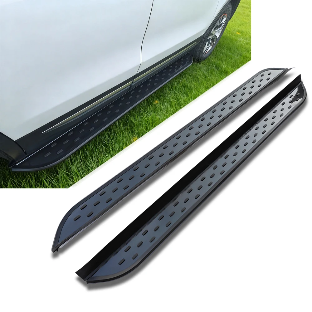 2 قطعة مناسبة لسيارة رينج روفر فيلار 2018-2025 لوحات تشغيل من الألومنيوم خطوات جانبية تصميم مضاد للانزلاق ونمط خارجي محسن #1