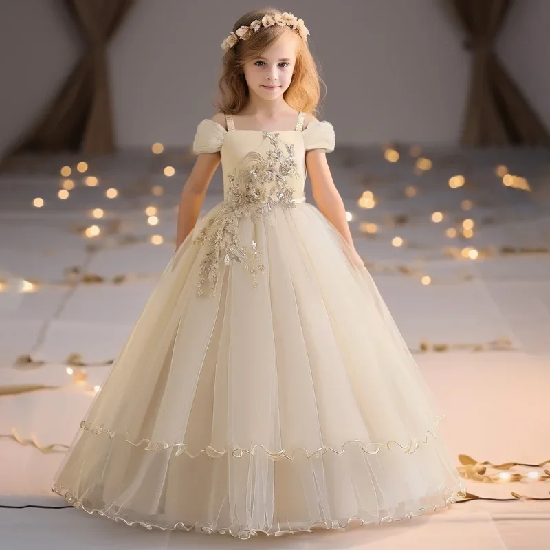 Teens girls dress long bridesmaid kids dresses for girls graduation pageant princess wedding party dress vestidos 6 12 14 years