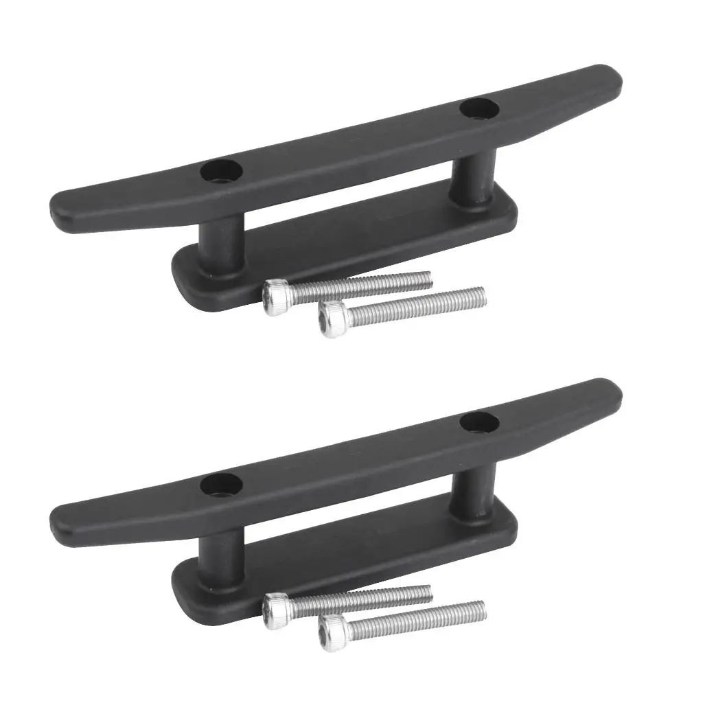 Black Nylon Boat Cleat Fixed Deck Cleat Mooring Marine Dock Accessory for Anchor Rope Securing