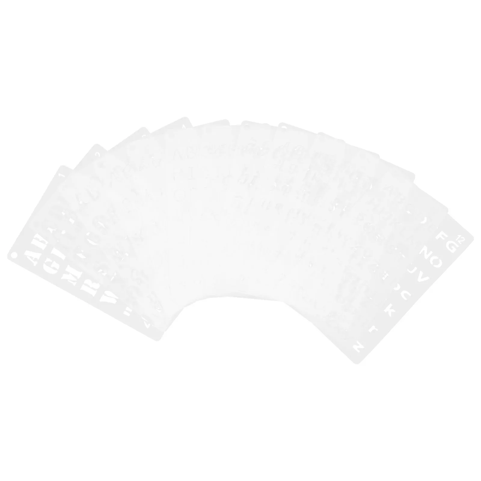 12Pcs Letter and Number Stencil Set Hollow Cut Design Easy Clean Reusable Templates for Wall Painting Wood Engraving Fabric DIY