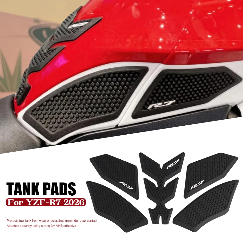 For Yamaha YZF-R7 YZFR7 YZF R7 Motorcycle Tank Pad Side Knee Grip Protector Sticker 2026 Fuel Tank Rubber Decal Accessories view 6