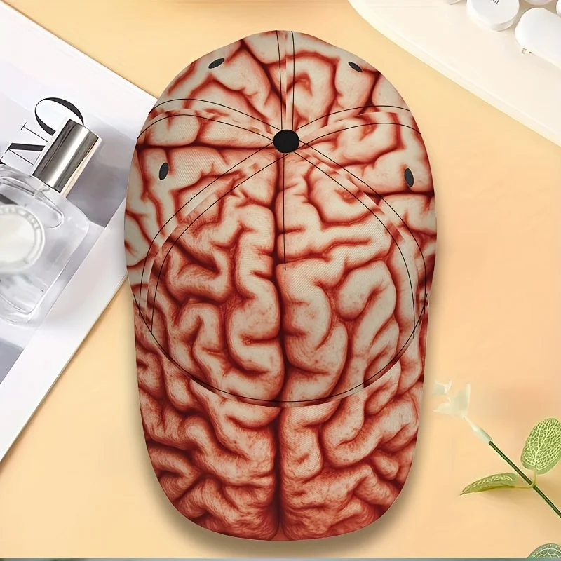 Human Brain Close Print Classic Baseball Cap Lightweight Duckbill Hat Great for Everyday Use Adjustable Style Comfortable Fit