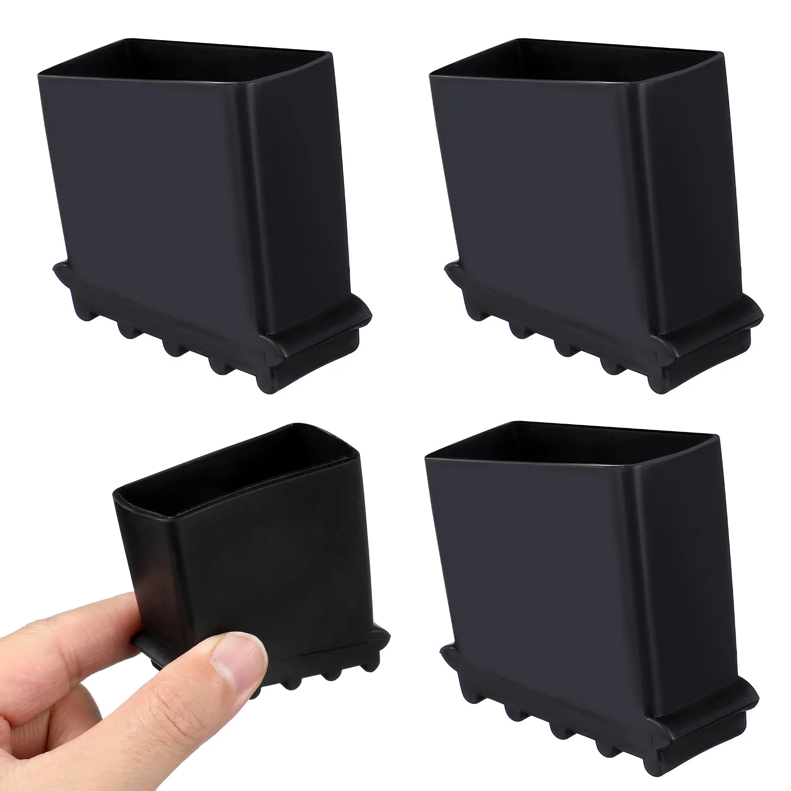 4Pcs Step Ladder Foot Mat Non-slip Ladder Feet Covers Replacement Rubber Foot Pad Insulating Foot Sleeve for Ladder Protection