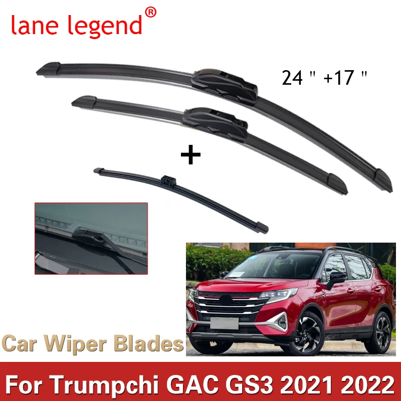 Car Wiper Blades For Trumpchi GAC GS3 2021 2022 Car Accessories Front Rear Windscreen Wiper Blade Brushes Cutter Auto Goods