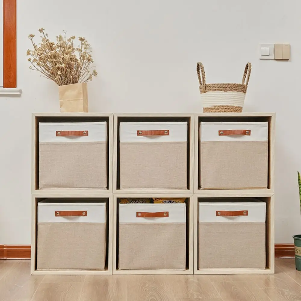 

Большая вместительная корзина для хранения льняной ткани, складная боковая ручка, корзина для хранения одежды, многофункциональная коробка для сортировки игрушек, ключ