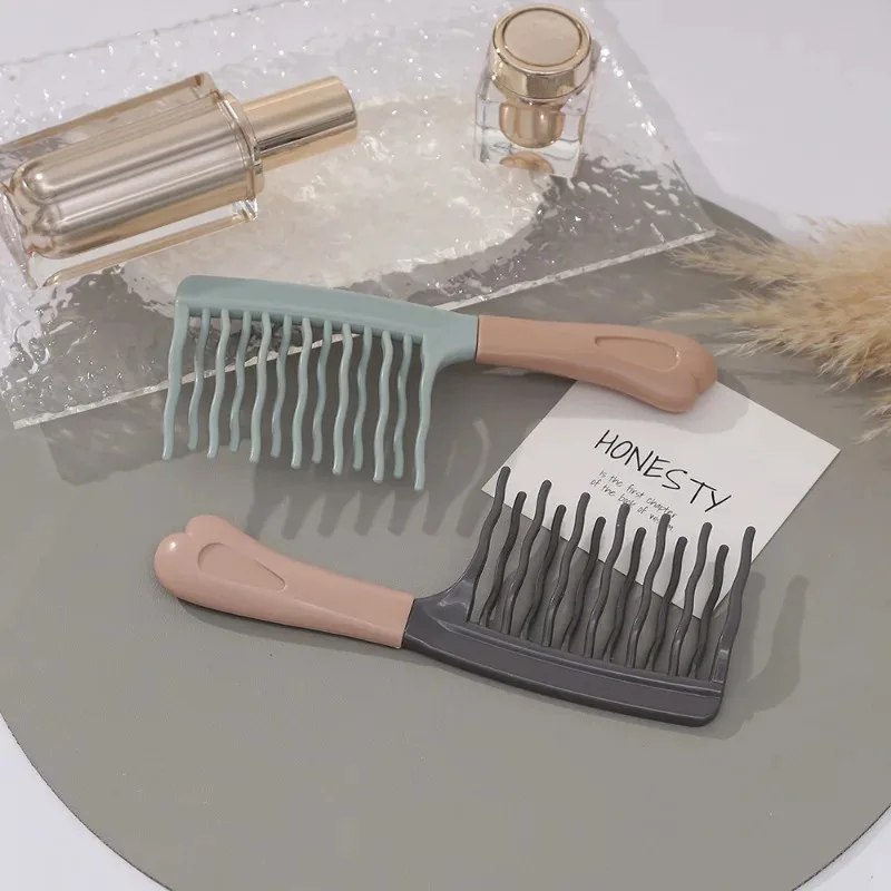 1/2 Piece Double Row Wide-Tooth Comb, Special Curly Hair Comb, Soft Brush, Beauty Tool, Parting Comb, Women's Hair Brush