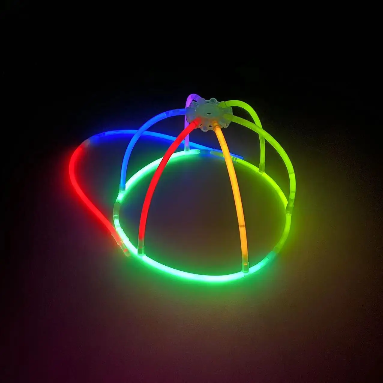 3 حزم 5 * oy مضيئة عصا قبعة مضيئة في الهواء الطلق قضيب الفلورسنت لعبة الإبداعية ديي توهج قبعة #3