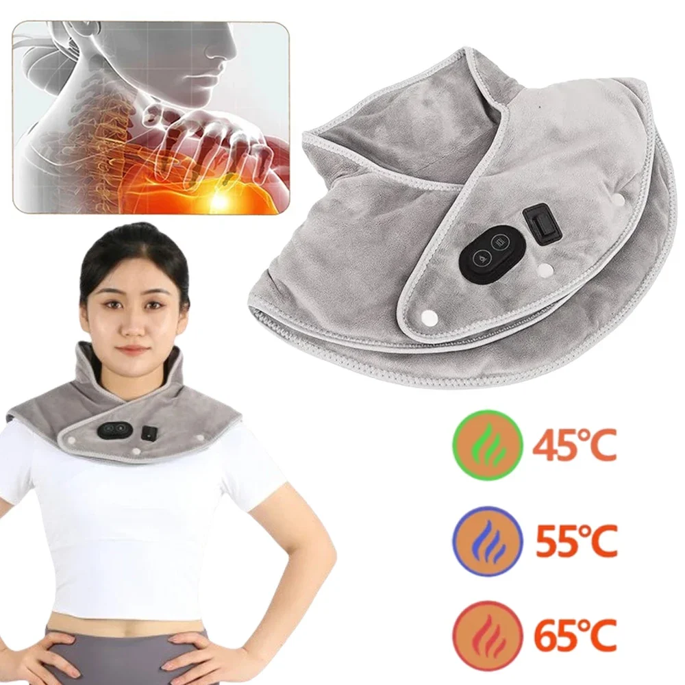 

Heating Shoulder Neck Pad Massager Three Gear Hot Compress Cervical Shawl Warmer for Shoulder Neck Back Relax Instrument