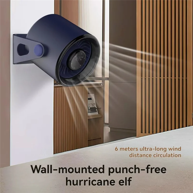 Ultra Quiet Small Fan Plug-In Powerful 100 Speed Infinite Speed Air Circulation Fan Charging Desktop Wall Mounted