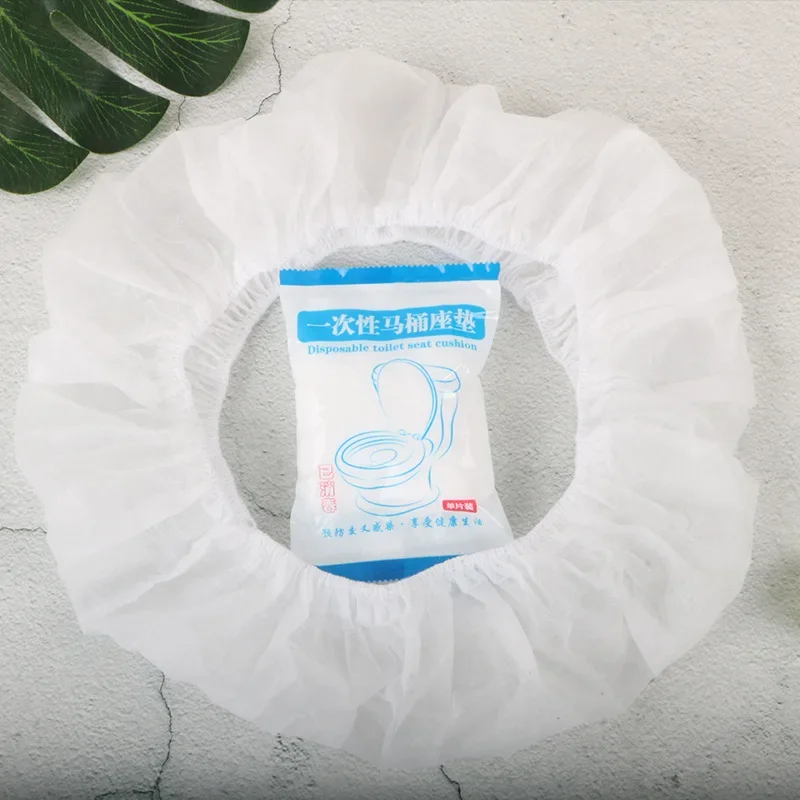 1/10/50 قطعة أغطية مقاعد المرحاض للاستعمال مرة واحدة، سميكة وناعمة، ملفوفة بشكل فردي للسفر والفندق والمنزل والاستخدام العام