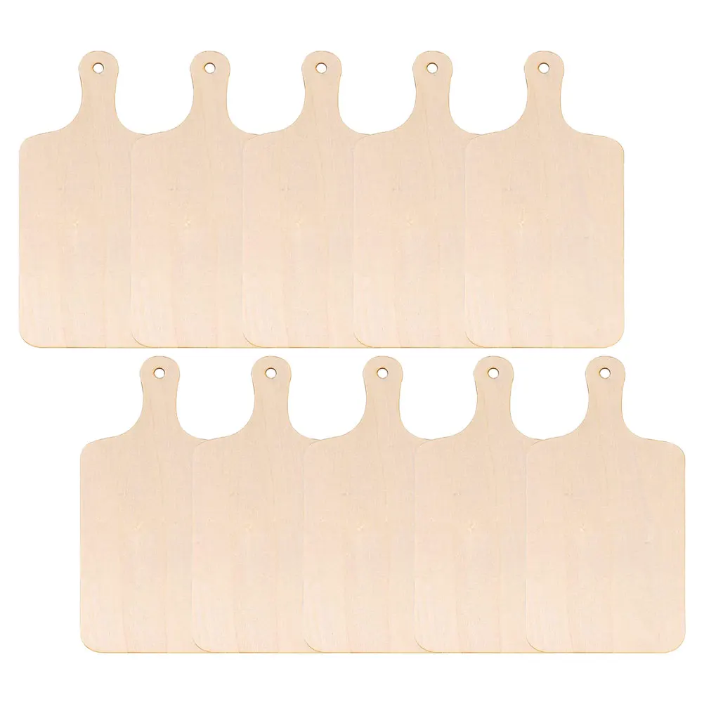 

10pcs Wooden Craft Cutting Board Unfinished DIY Handle 30x16x025cm Paint Decorate Shoot Bread Oven Charcuterie