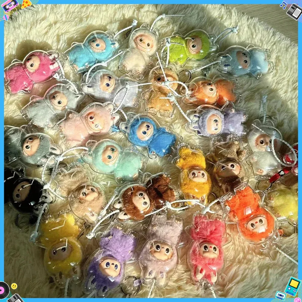 NUEVA caja protectora Labubu de 4,0 pines para amor, caja de exhibición transparente, cubierta antipolvo para muñeco de peluche, caja de almacenamiento, accesorios para muñeca Labubu