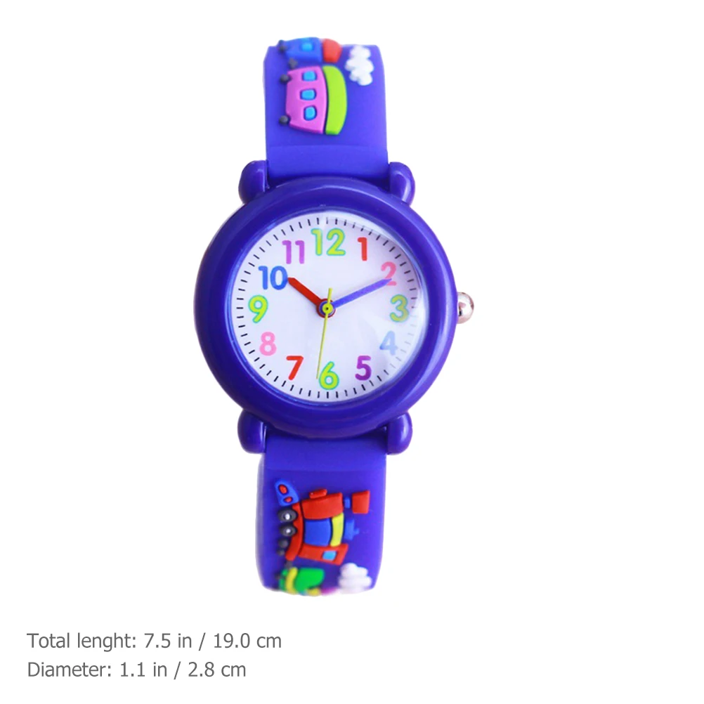 

3D Silicone 3D Kids Cartoon Quartz Children Children Wristwatch Watch Movement Cartoon Watch Precise Time Display