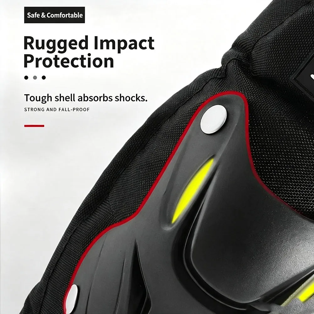 Motorcycle Knee Pads PP Hard Shell Protective Knee Guard Night Reflective Shock Absorbing  Straps Knee Protector for Riding