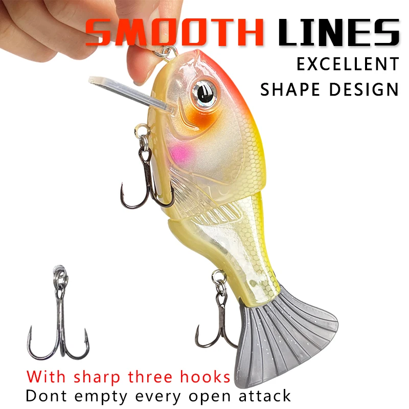 125 mm/45 g Winterköder, Kurbelköder, Wobbler, sinkender Angelköder, zwei Liple-Reifen, Level-Vib-Köder für Barsch, Hecht, harter Köder, Pesca Isca – Detail 4