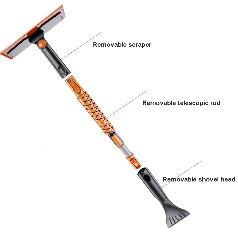 Multifunctional Snow Brush Winter Ice Removing Brushes Detachable Auto Snows Glass Remover Cleaner Tool