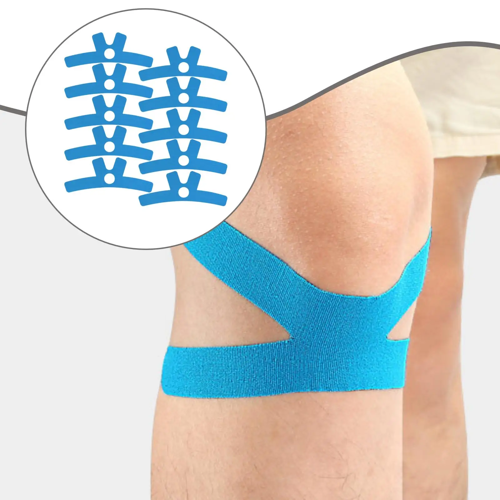 

10x Pre Cut Tape for Shoulder Wrap Sturdy Elastic Accessories Athletic Tape for Ankle Gym Tennis Fitness Running