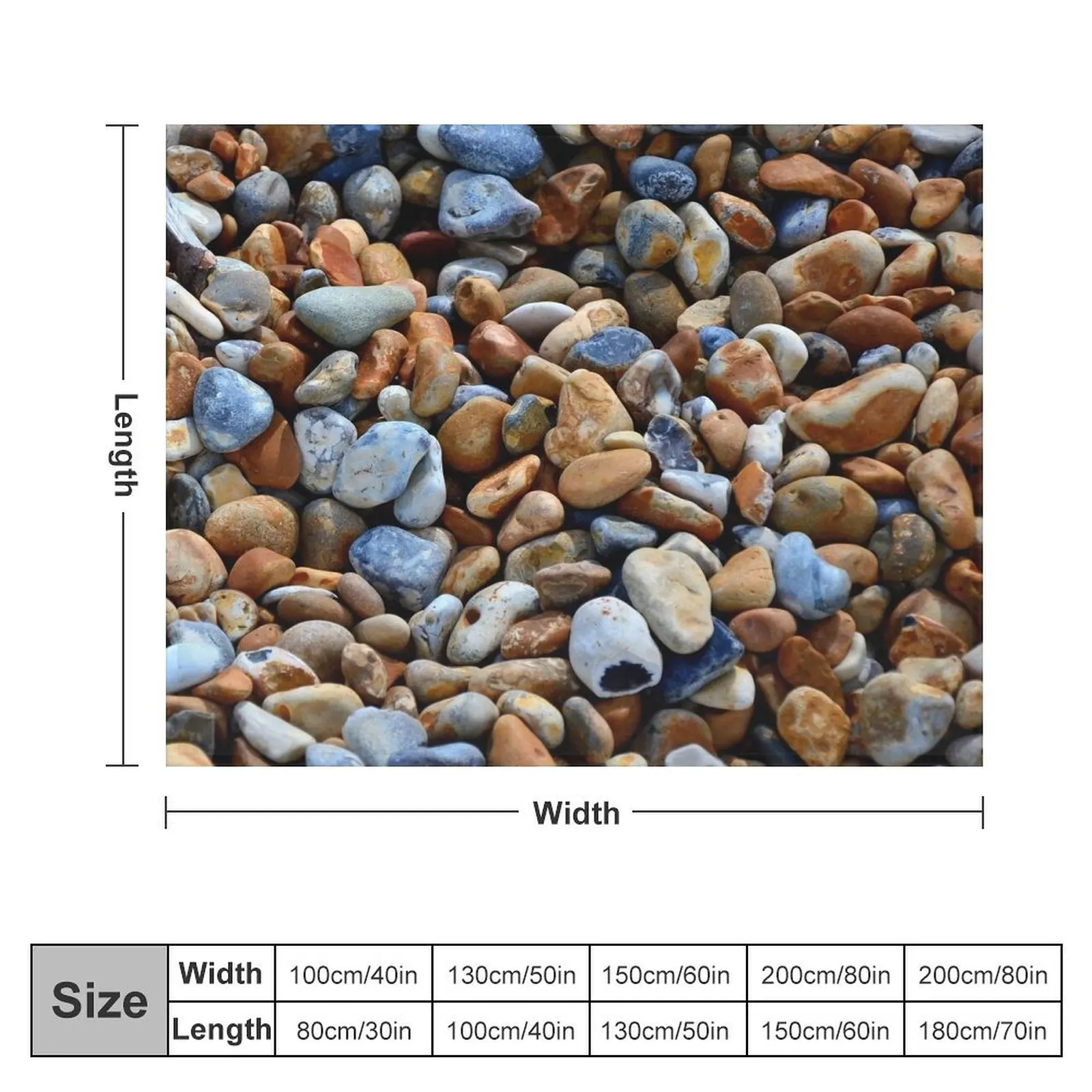 Beach Pebbles Throw Blanket valentine gift ideas Shaggy warm for winter Blankets