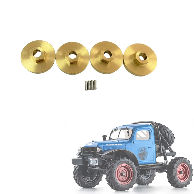 For FMS FCX24 Brass Wheel Hex Adapter Axle Counterweight Brake Disc 1/24 RC Crawler Car Upgrades Parts Accessories