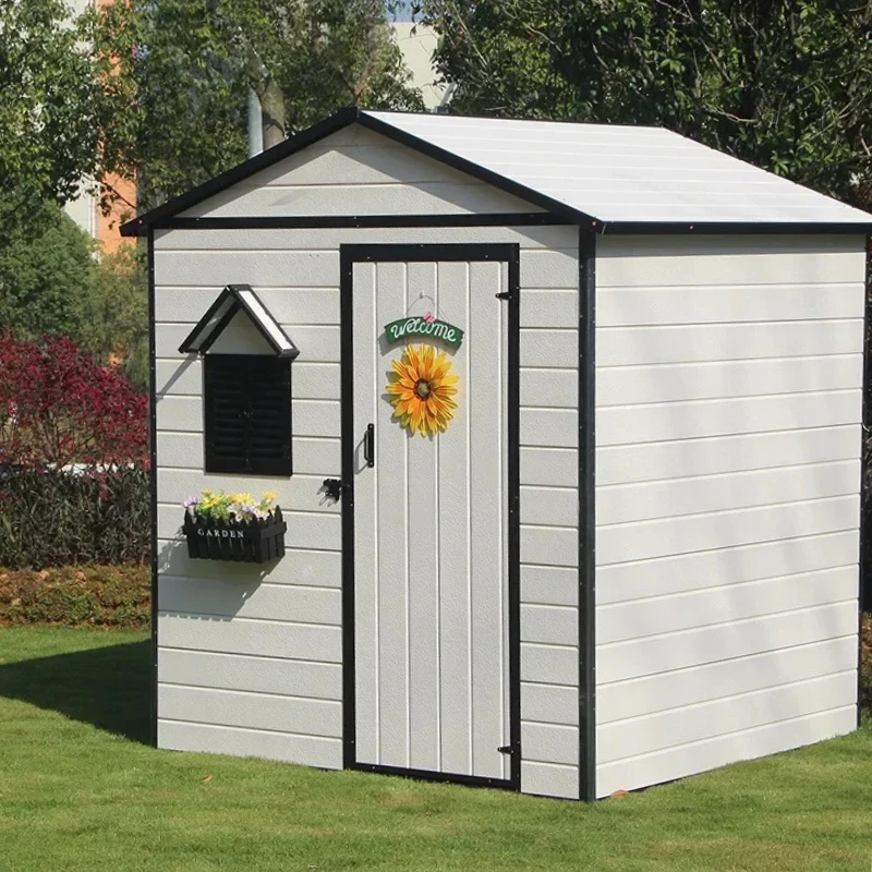 

6x6 FT Metal Outdoor Tool Storage Shed with Windows Lockable Tool Shed, Waterproof Warehouse for Backyard and Garden Garden Shed
