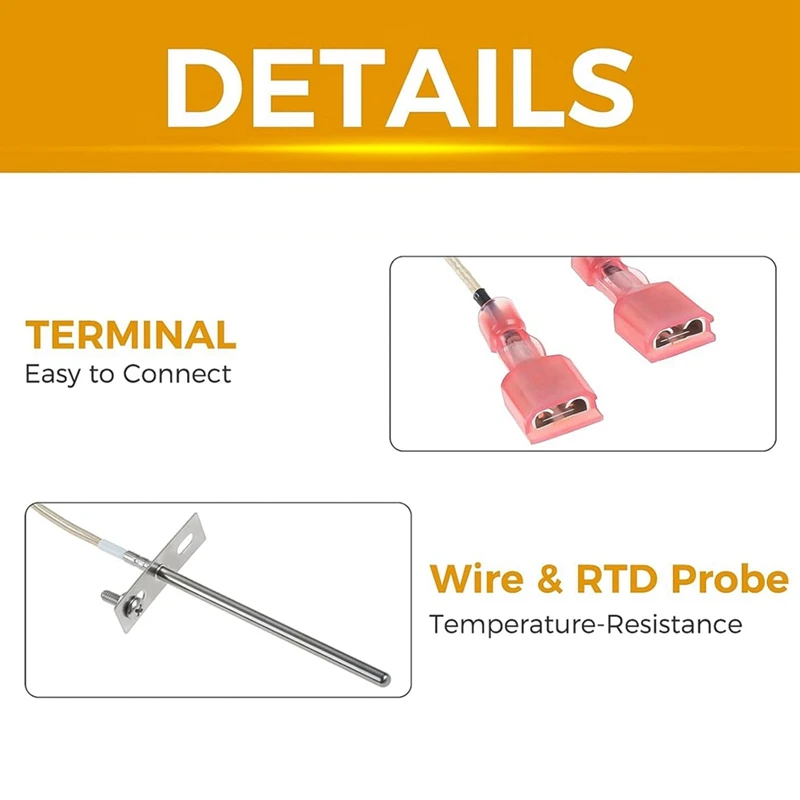 4Inch Temperatuursonde, Kleine Temp Sensor Sonde Vervanging Voor Rec Tec,Recteq Hout Pellet Grills