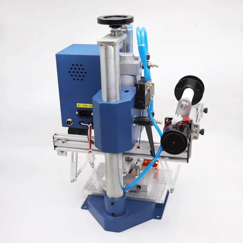 Automatic Roll Paper Hot Foil Stamping Machine Leather Craft Copper Mould Stamp Embossers Wooden LOGO Labeling Papers Embossing