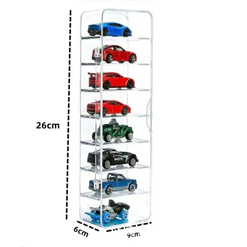 Transparent Acrylic Storage Box for 1:64 Diecast Car Model Hot Wheels Display Box Boys Toys Dustproof Educational Birthday Gift