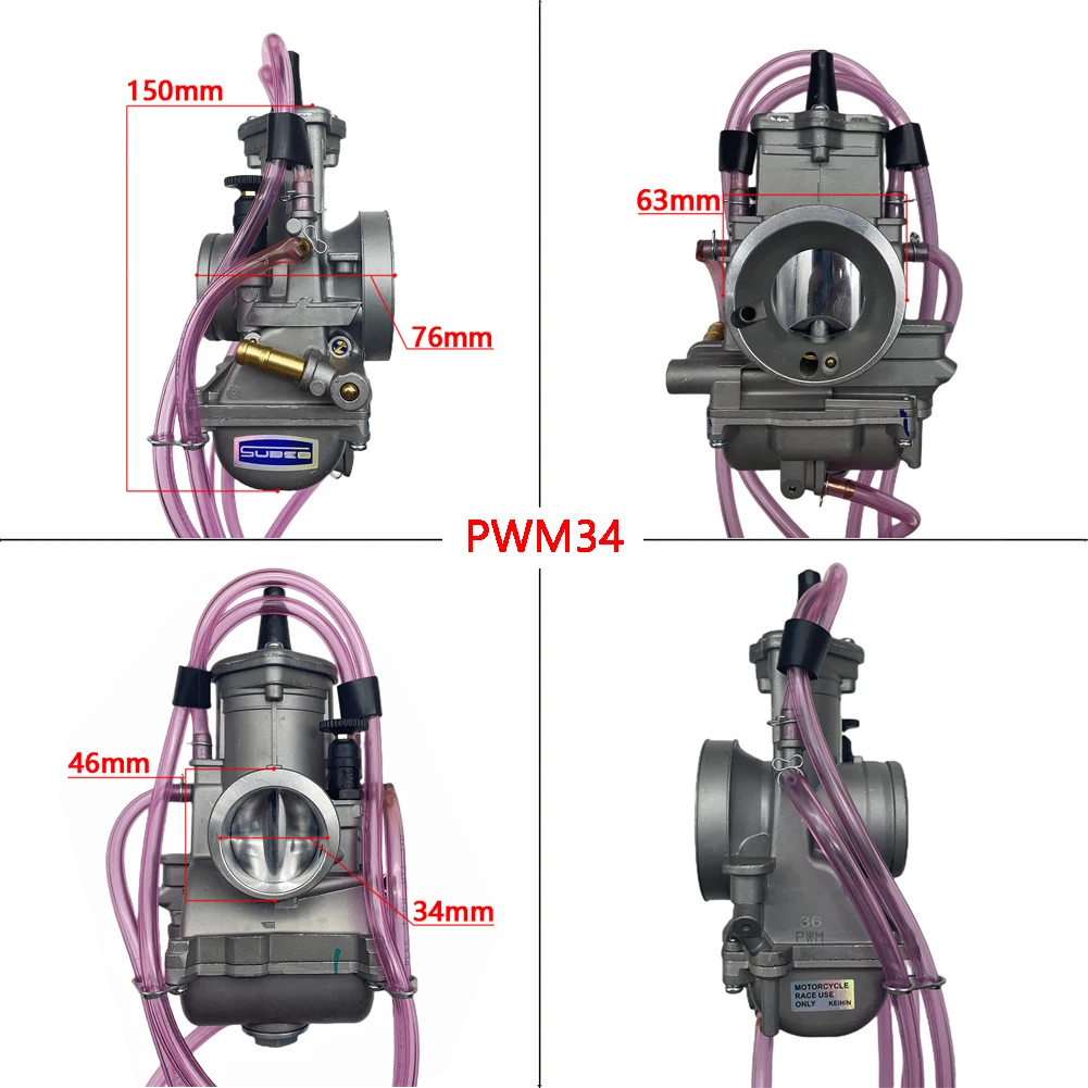 PWM 34 36 38 40 42mm For Keihin Carburetor Universal Shift Karts 2T Racing Motorcycle Scooter ATV KTM 250CC Carburador