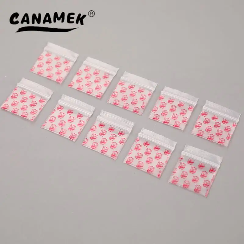 100Pcs Mini Zip lock Bags Cheaper Small Plastic Zipper Bag Plastic Packaging Bags Ziplock Pill Packaging Pouches Ziplock Bag