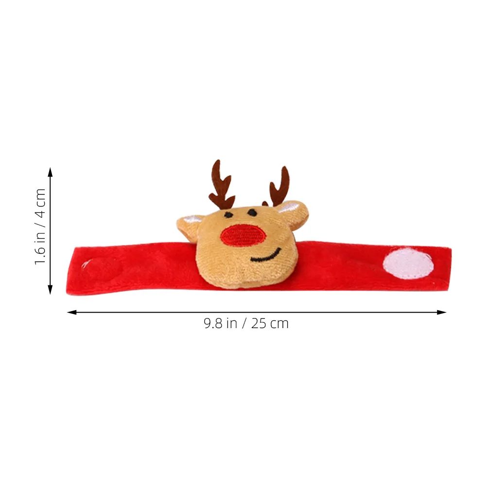 4 stuks Kerst Slap Armbanden 4 Patronen Kerstman Elanden Kerstboom Hoed Duurzaam Materiaal Comfortabel Slijtage Vakmanschap