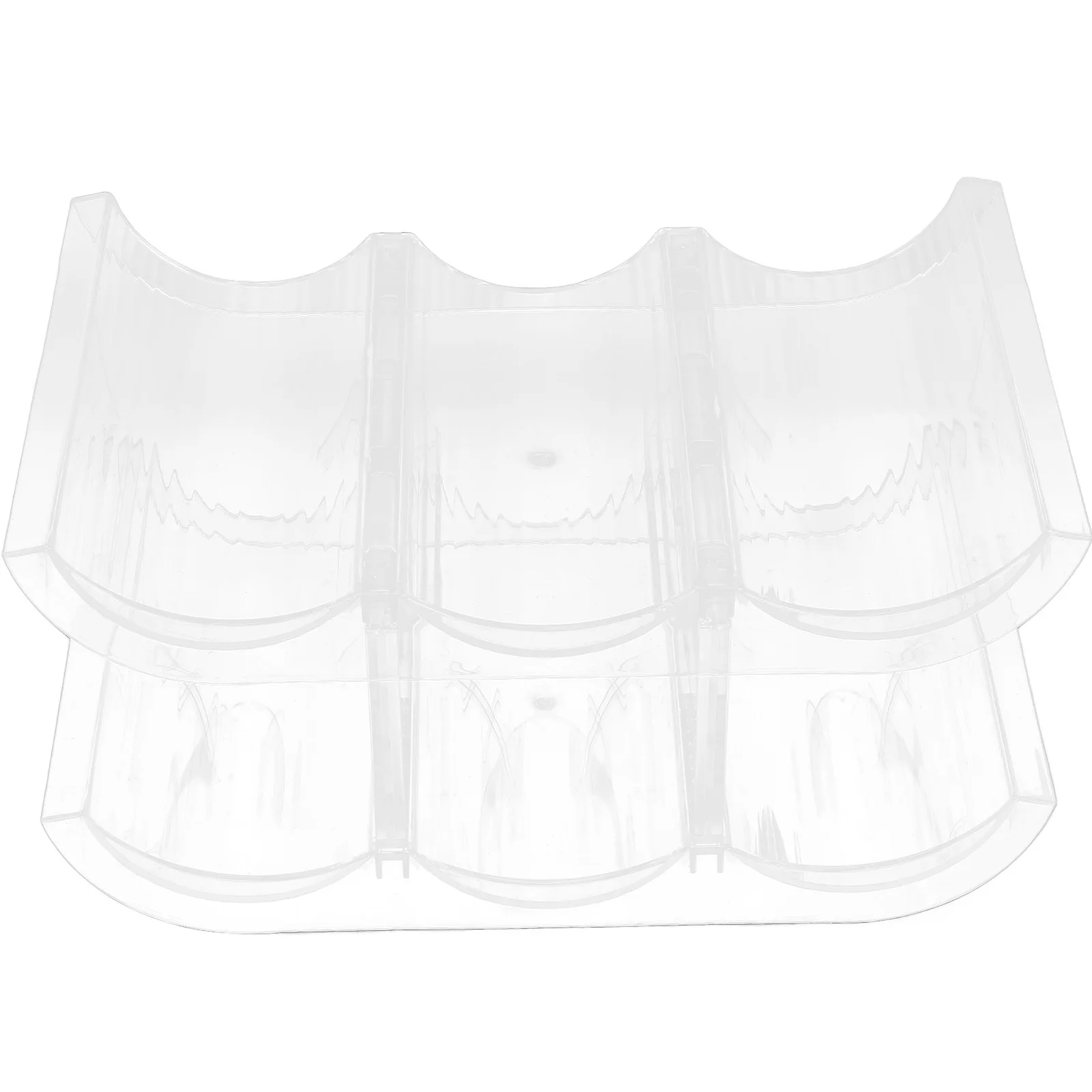 

Wine Holder Clear Plastic Water Bottle Organizer Stand For Countertop Refrigerator Tumbler Shelf Bottle Storage Rack