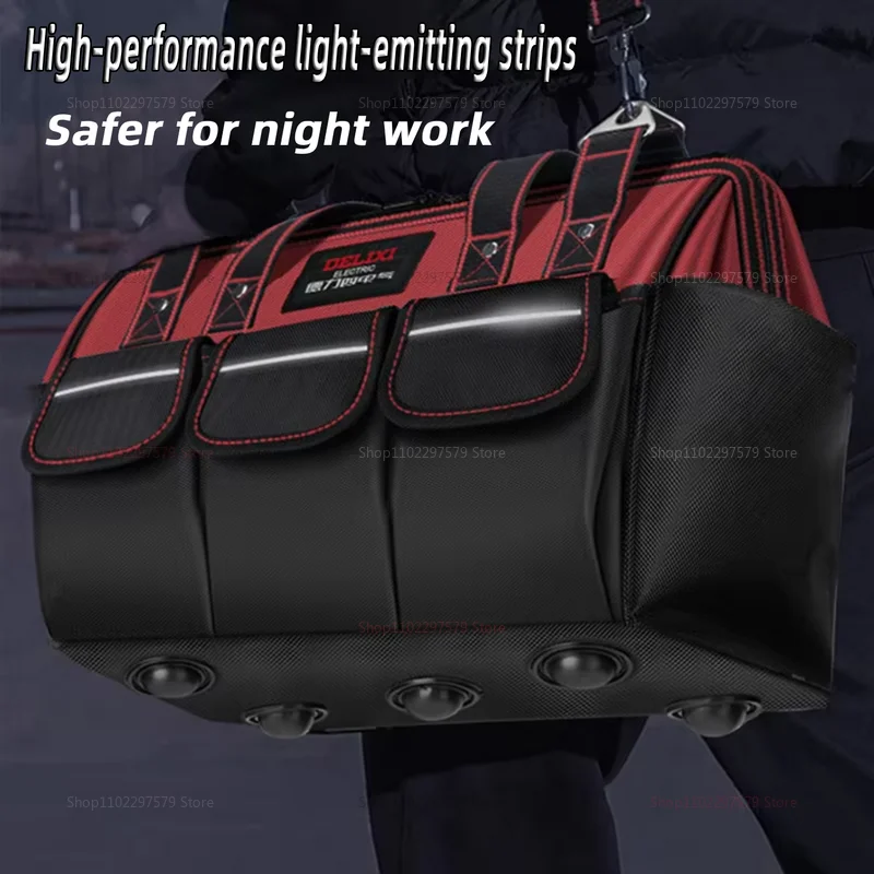 أظافر فولاذية مقاومة للماء من قماش أكسفورد، إدراجات وظيفية لزيادة سعة تحميل متينة لتخزين ورشة عمل البناء