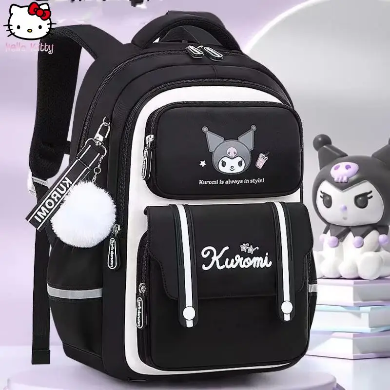 

Cartoon My Melody Kuromi Girl Backpack Anime New Kawaii Primary School Student School Bag Sanrio Pressur Relief Ridge Protection
