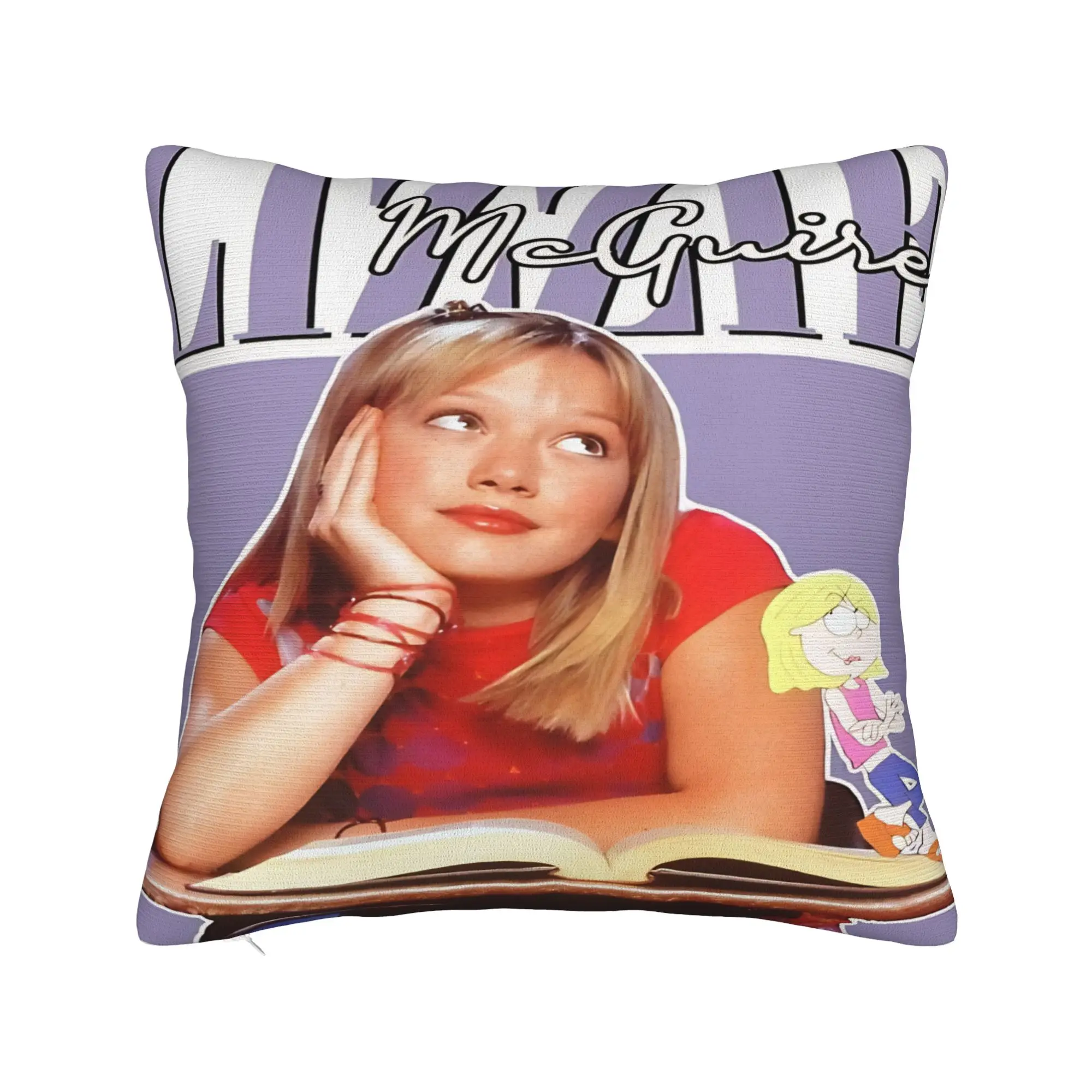 Hilary Duff Lizzie McGuire Pillow Cover  Soft Cushion Cover Kawaii Pillow Case For Sofa Car Home Decor