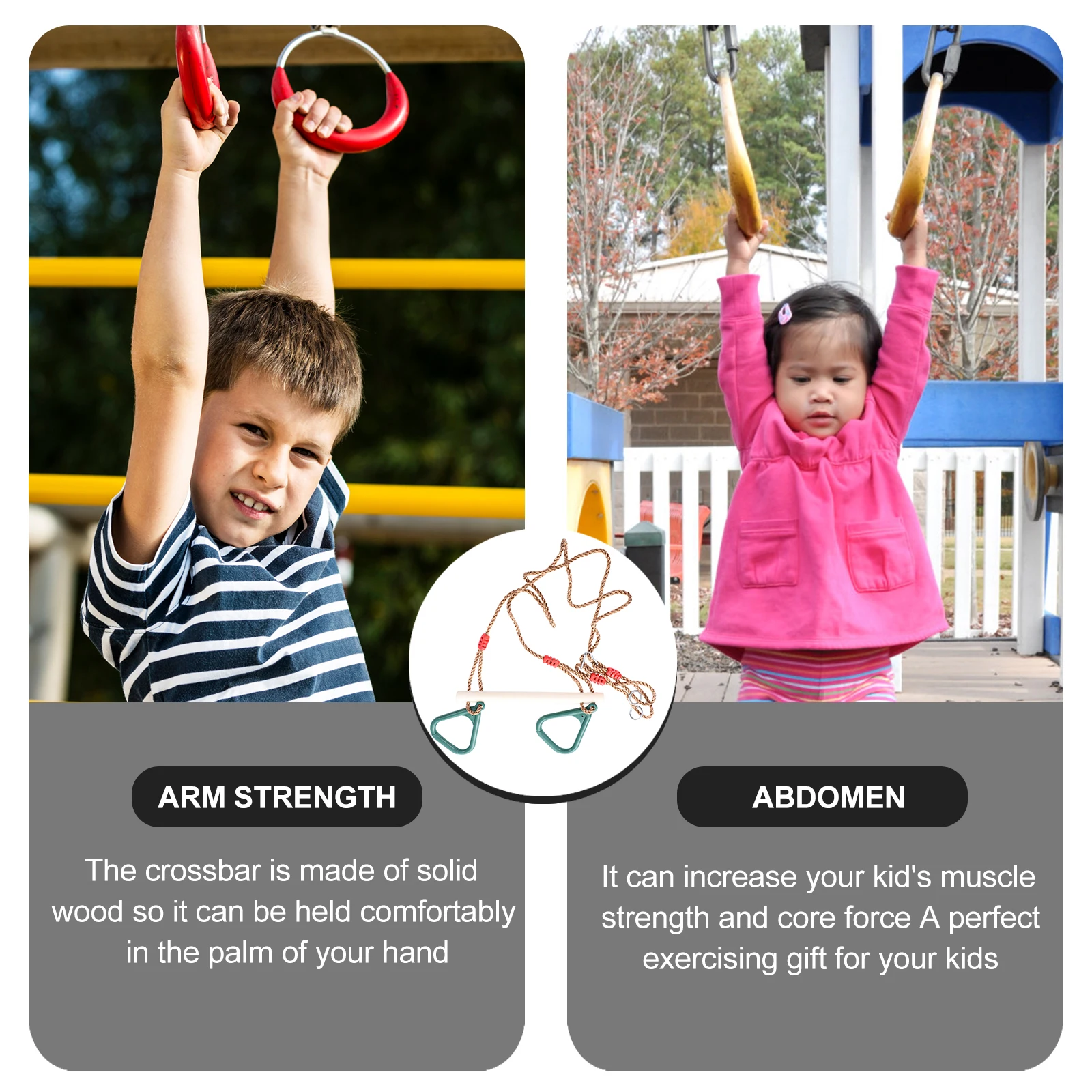 

Children's Swing Outdoor Kids Toy Hanging Ring Toys Plastic Rings Accessories Versatile Swinging