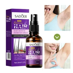 30ml Powerful Permanent Painless Hair Removal Spray Oil Spray Shrink Pores Growth Stop Ant Smooth Skin Inhibitor Hair