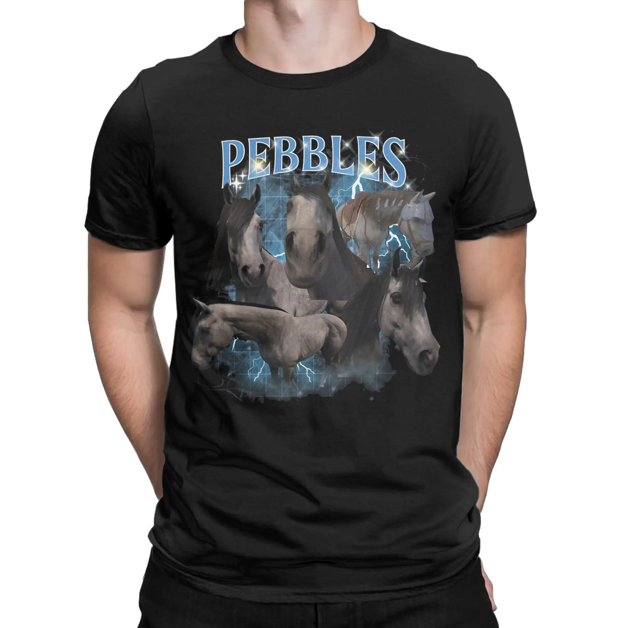Oversized T-Shirt Kingdom Come Deliverance Cotton T Shirts Pebbles Horse KCD2 Tshirt for Man Summer Y2K Retro Short Sleeve Tees