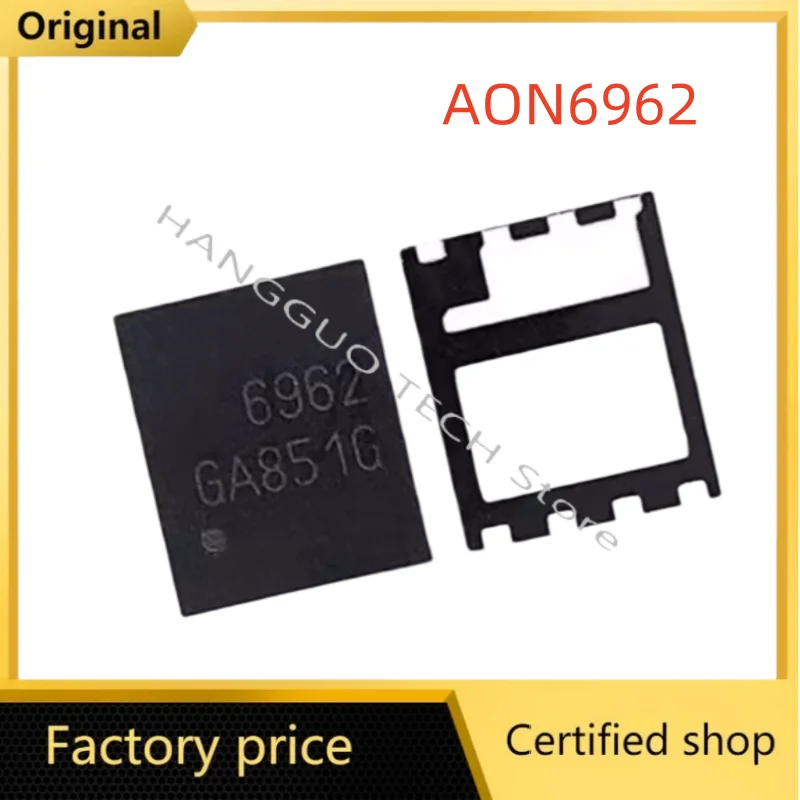 10 PCS Original AON6962 6962 DFN-8 5*6 MOSFET IC Chipset