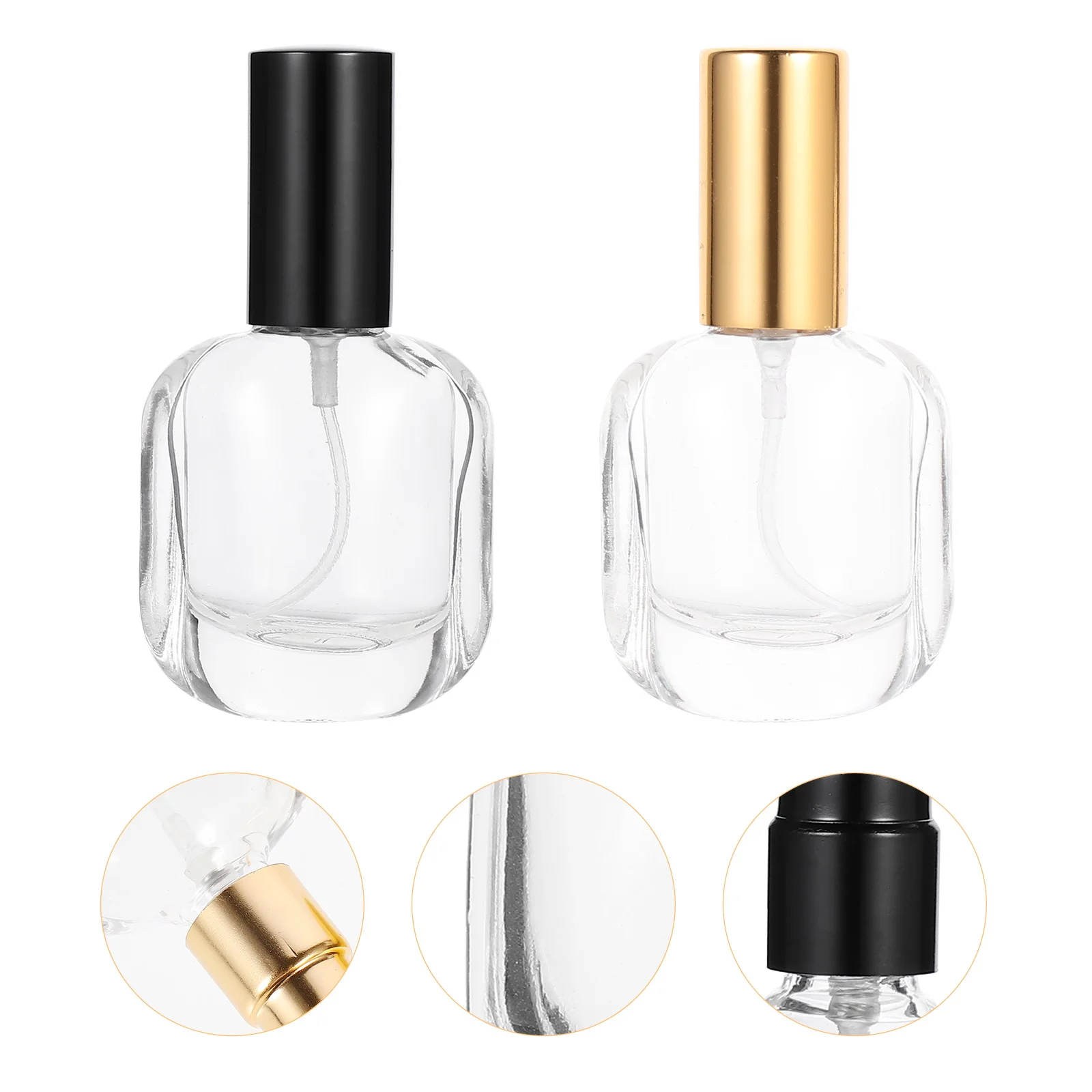 4Pcs Perfume Storage Bottles Glass Spray Fine Mist Dispenser Toner Holder Portable Bathroom Spray Container Refillable