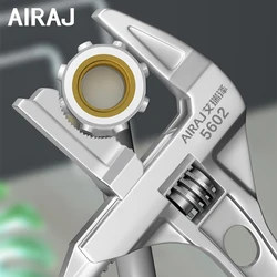 AIRAJ 1pc Adjustable Wrench Universal Monkey Spanner Multi-functionPlumbing Hand Tools, Nut Sink Wrench Bathroom Pipe Large Open