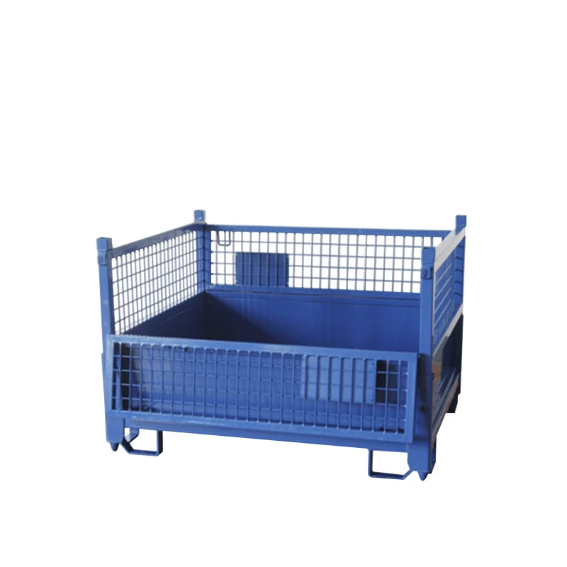 

warehouse good quality metal mesh box steel pallet cage storage