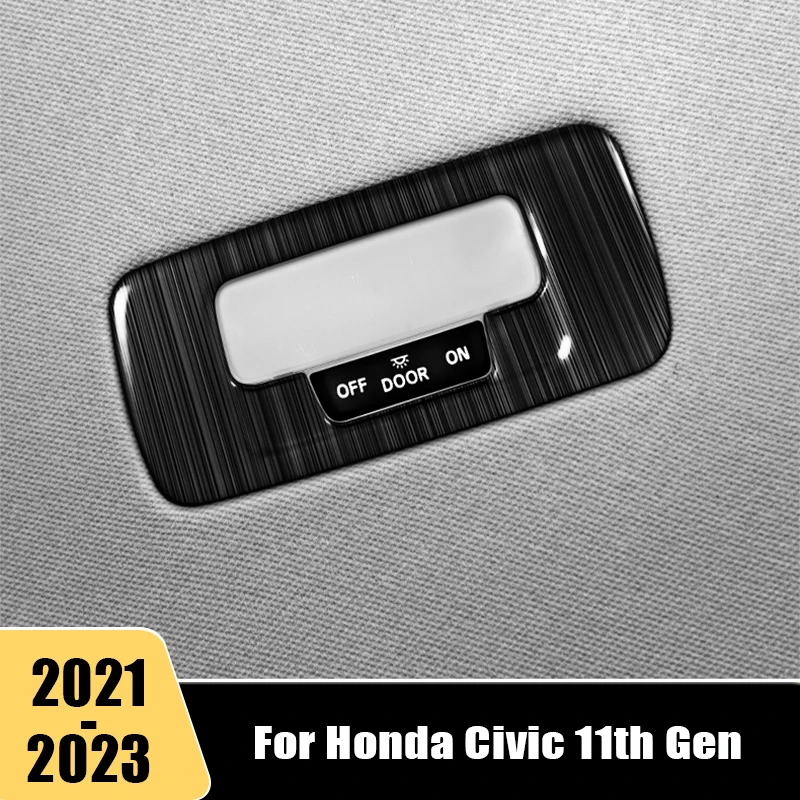 

For Honda Civic 11th Gen 2021 2022 2023 Car Rear Roof Light Cover Car Reading Frame Roof Lamp Sticker Decorative Accessories