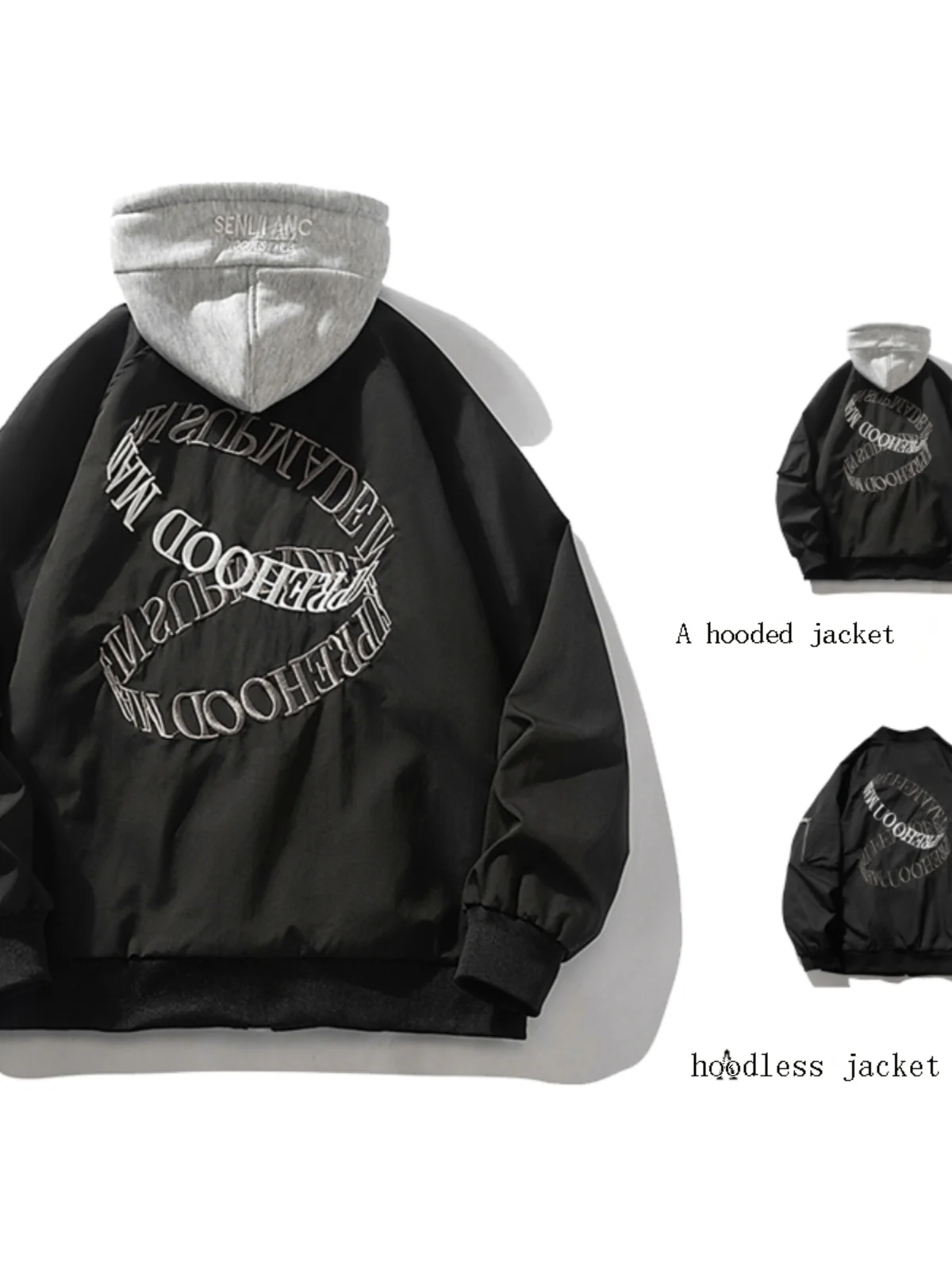 

Осенне-зимняя модная куртка-бомбер с вышивкой букв, свободного кроя, для пар, молодежная, в стиле фэшн