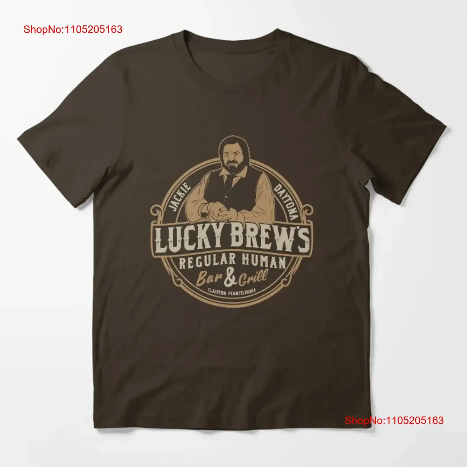 Jackie Daytona Lucky Brews Regular Human Bar and Grill Essential T-Shirt Vintage Washed Soft Designer-Kleidung Atmungsaktiv
