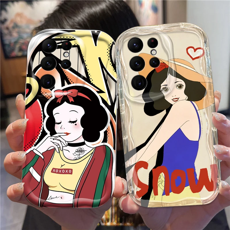 

Disney Snow White Fashion For Samsung S24 S23 S21 S20 Ultra Plus FE A73 A72 A71 A51 A31 A05S A05 A04 5G Wave Oil Back