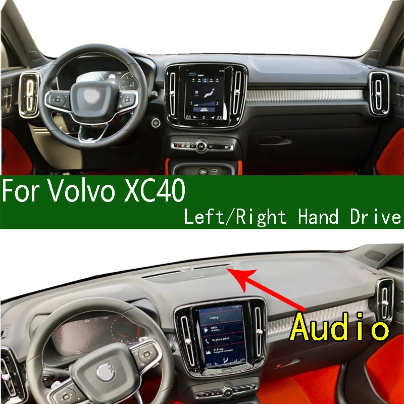 For Volvo XC40 536 T5 T4 B5 D4 T2 T3 D3 2019-2024 Dashmat Dashboard Cover Instrument Panel Pad Dash Mat Anti-Dirt Proof