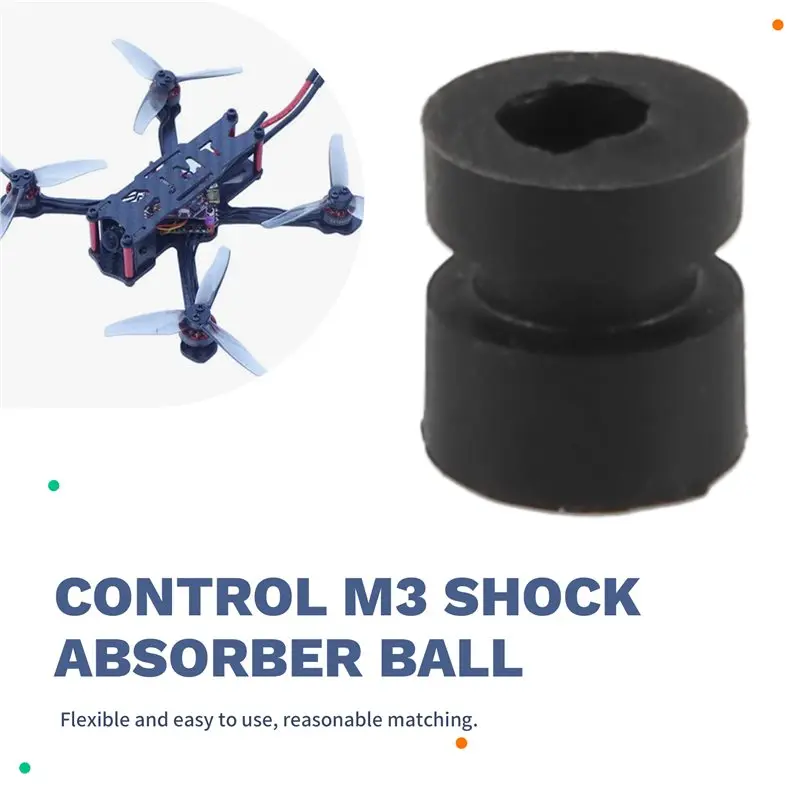 B24B 20Pcs M3 Anti Vibration Rubber Damper Balls For FPV F4 F7 Flight Controller Soft Mount Shock Absorption Balls V2