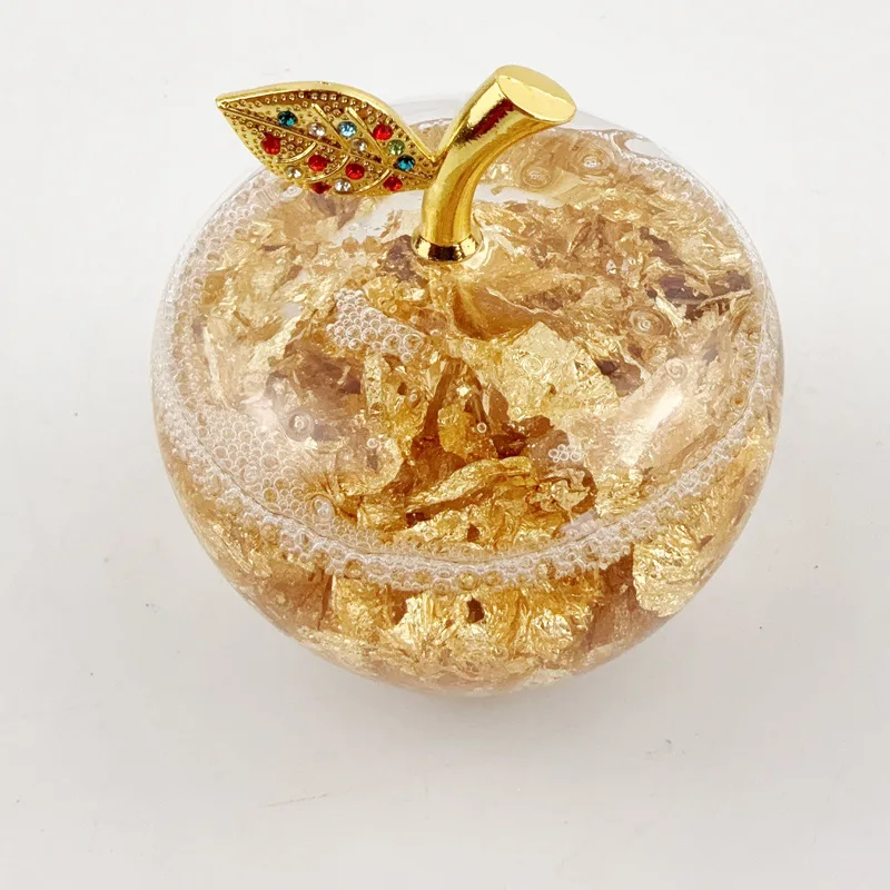 Gold Apple Handicrafts Creative Christmas Eve Gift Decorative Item Unique Christmas Decoration Gold